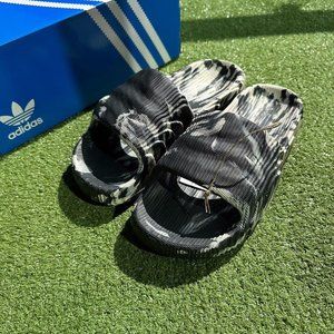 adidas ADILETTE 22 slides CARBON/ALUMIN/ALUMIN  Men’s Sz8 GX6947